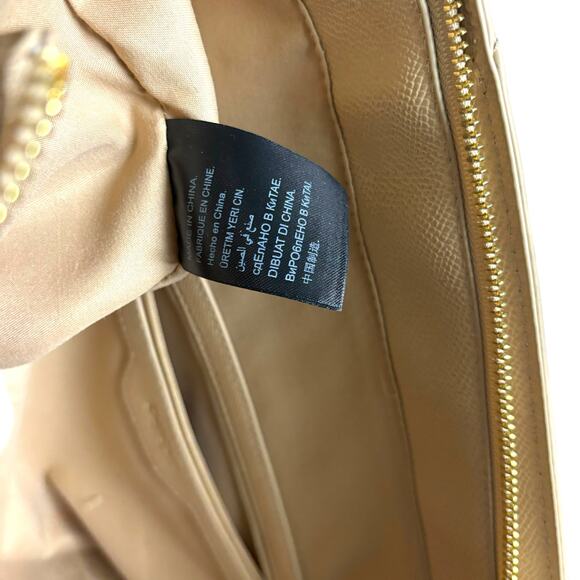 Bebe Ashley Logo Print Tote Bag Tan Handbag Purse XL Large School Work - Picture 11 of 16